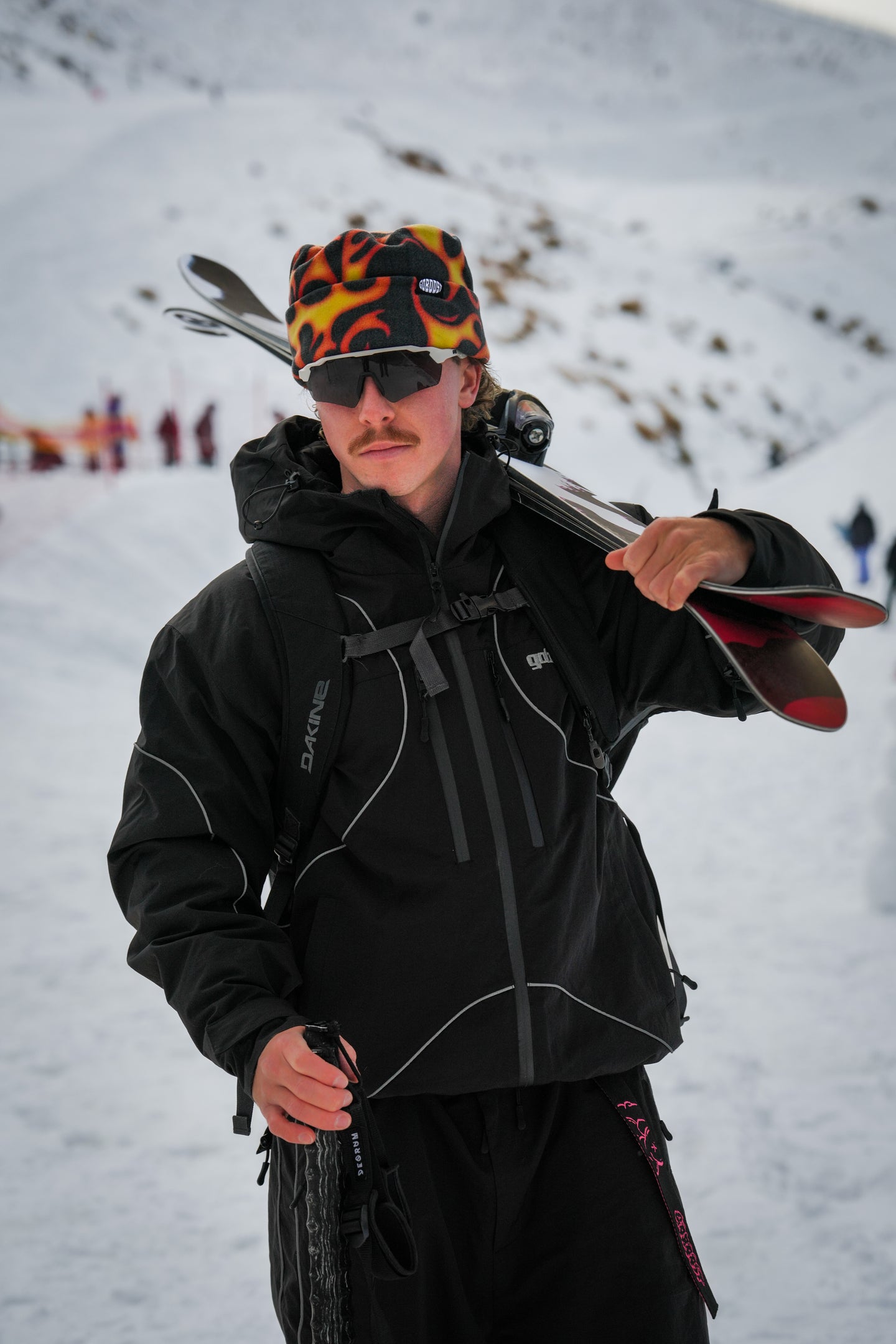 Vintage Flame Beanie - Orange