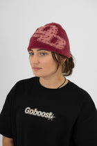 Fluffy Mohair Beanie - Burgundy