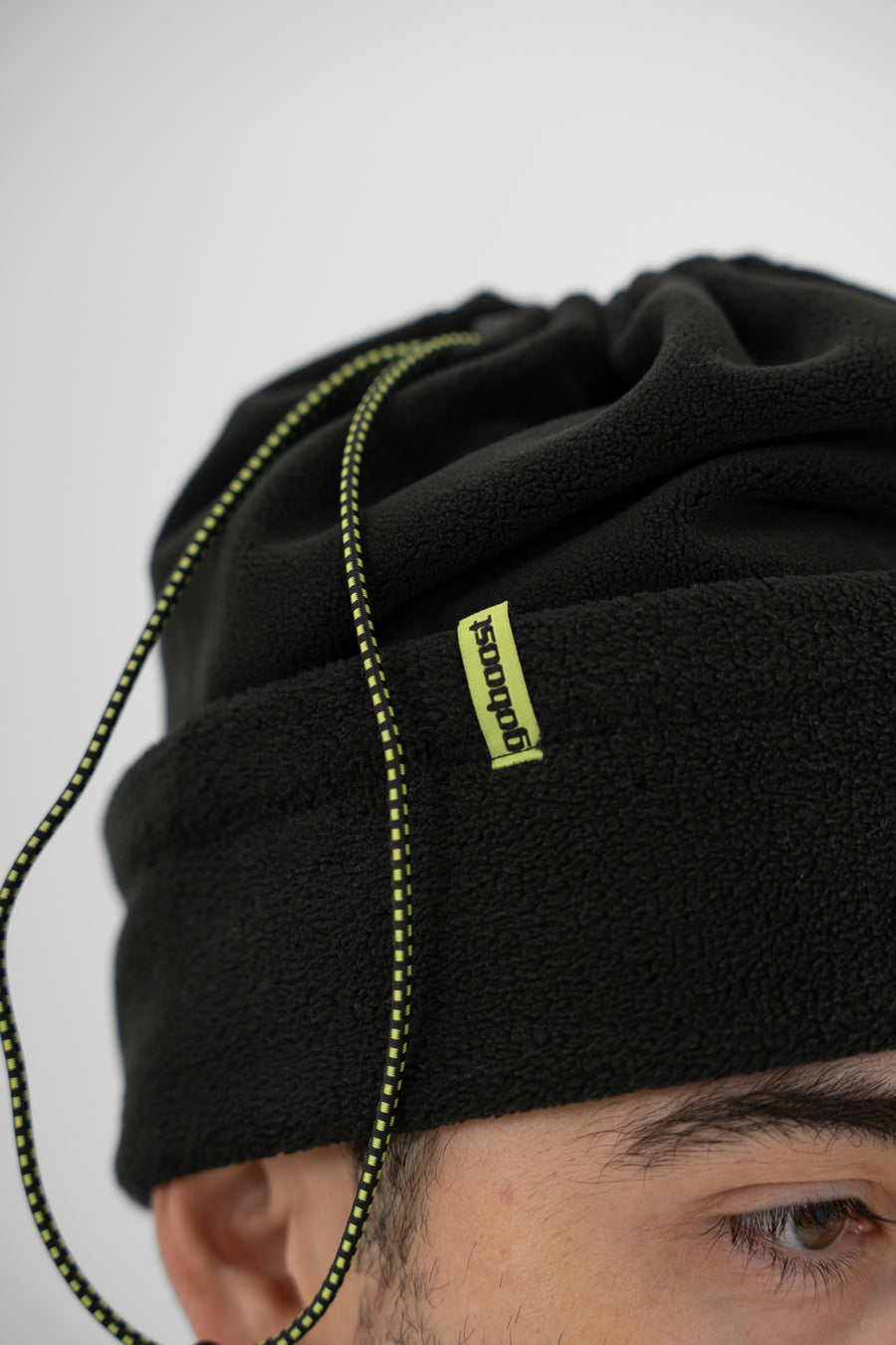 2 in 1 Fleece Beanie - Black