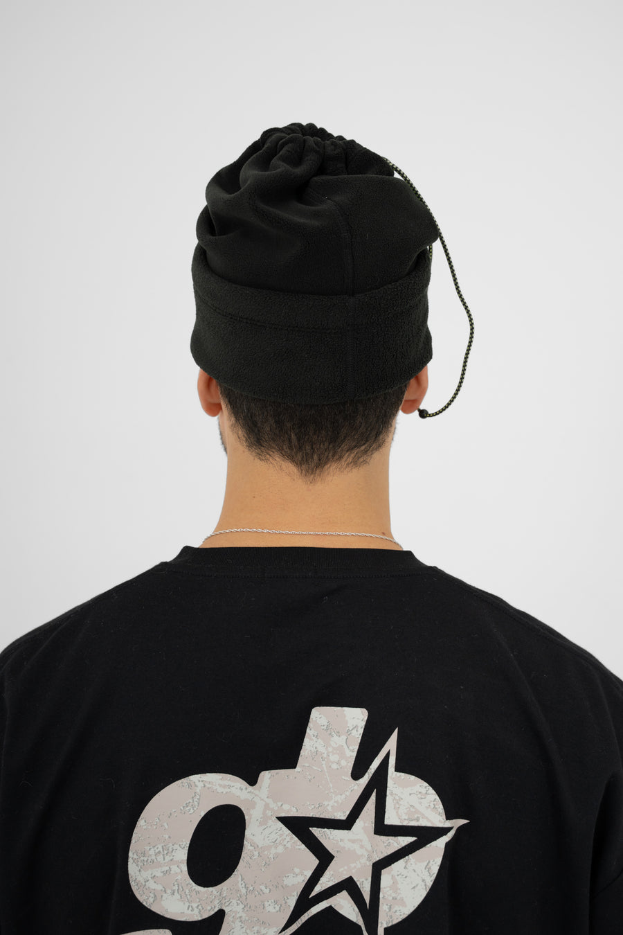2 in 1 Fleece Beanie - Black