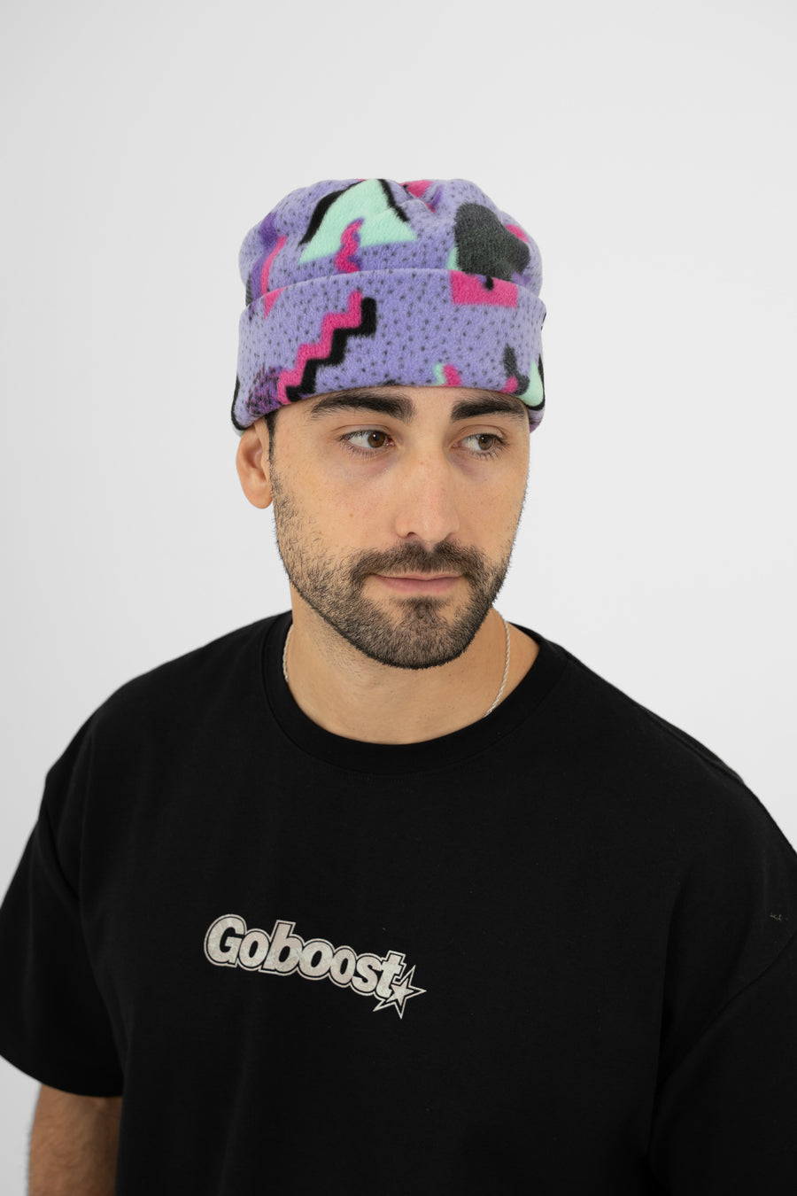 Fleece Beanie - Retro Purple