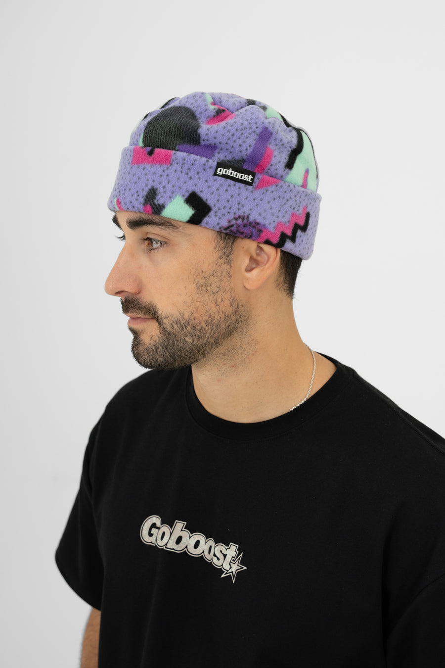 Fleece Beanie - Retro Purple