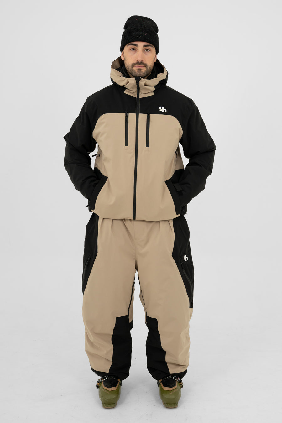 Pantalon isolé Signature – Beige et noir