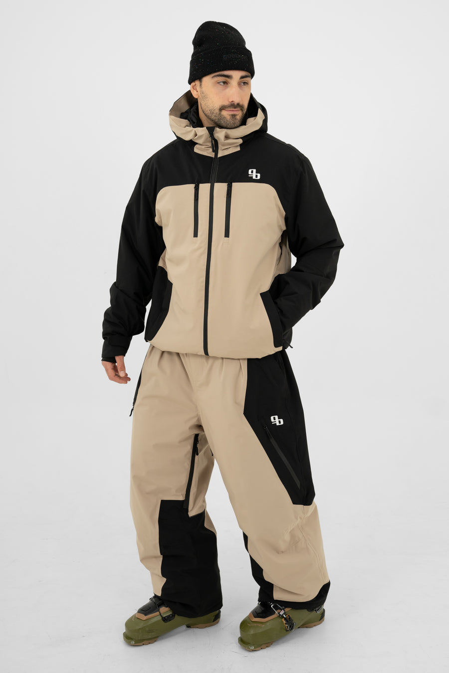 Pantalon isolé Signature – Beige et noir