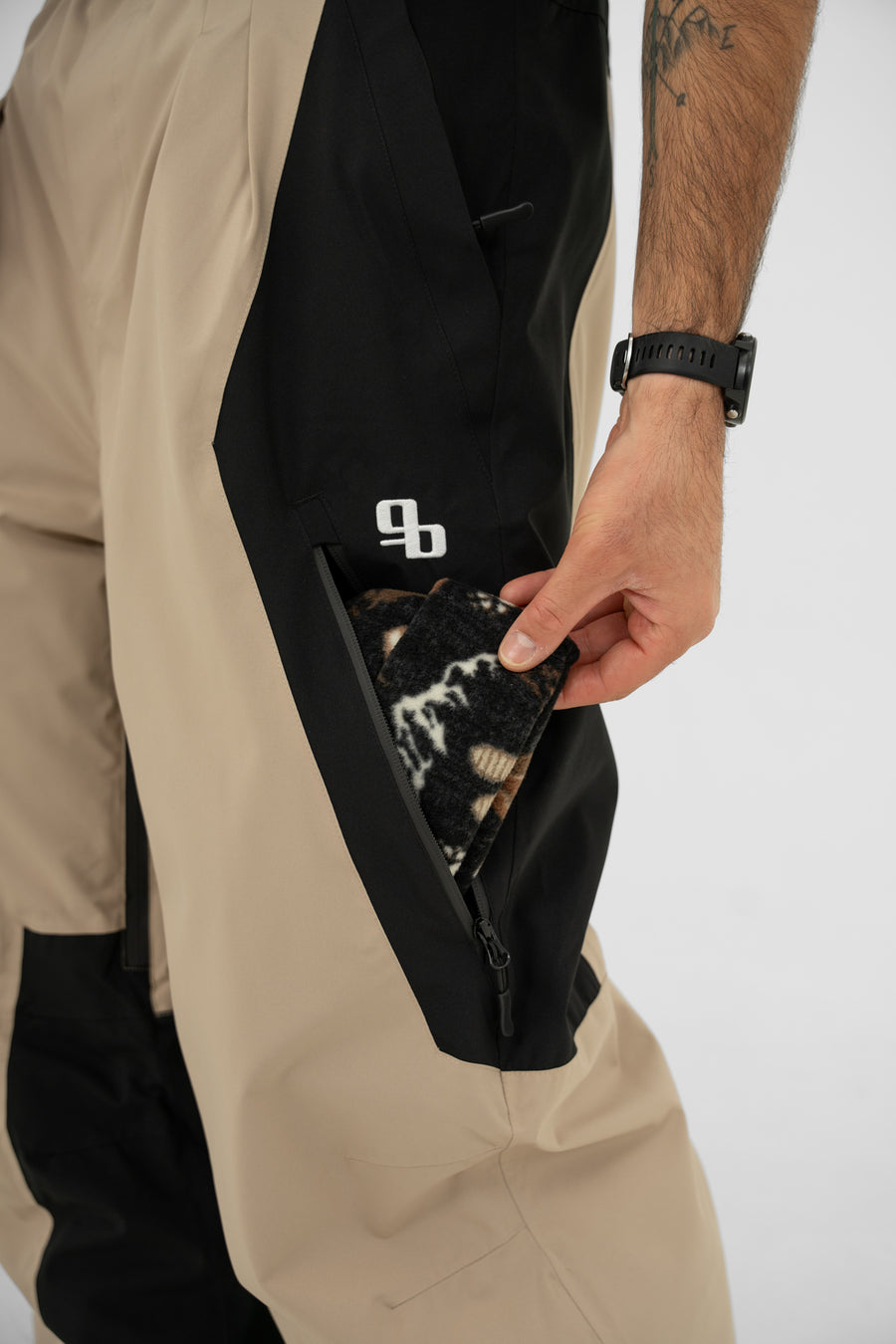 Pantalon isolé Signature – Beige et noir