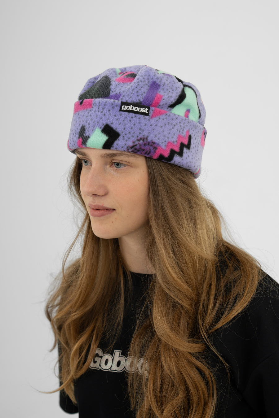 Fleece Beanie - Retro Purple