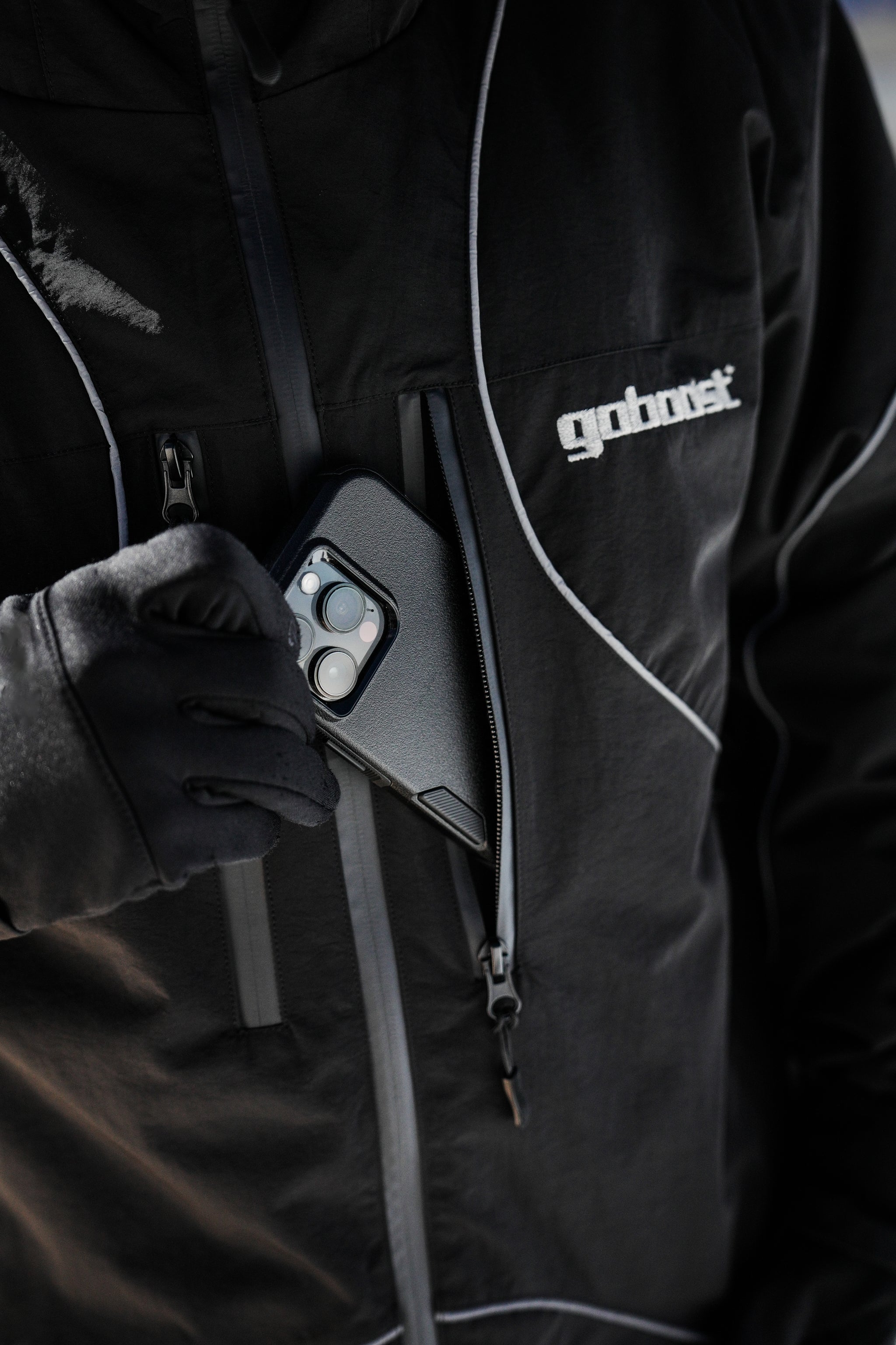 GOBOOST OneSerie 3L 15K Insulated Jacket – Black Reflective