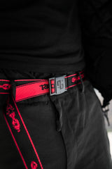 Broken Chain Magnetic Belt - Black and Red