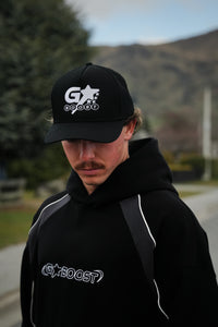 Five Stars Snapback - White on Black