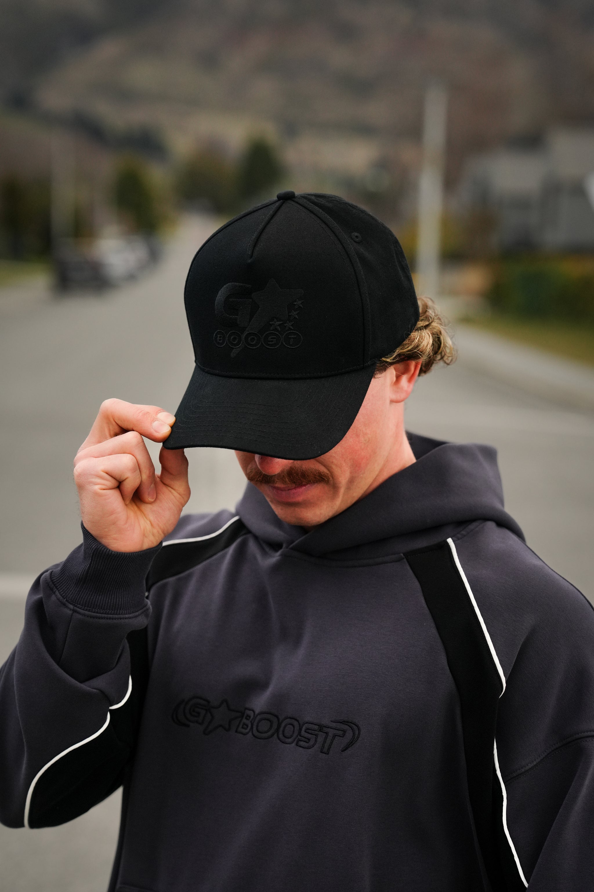 Five Stars Snapback - Black on Black