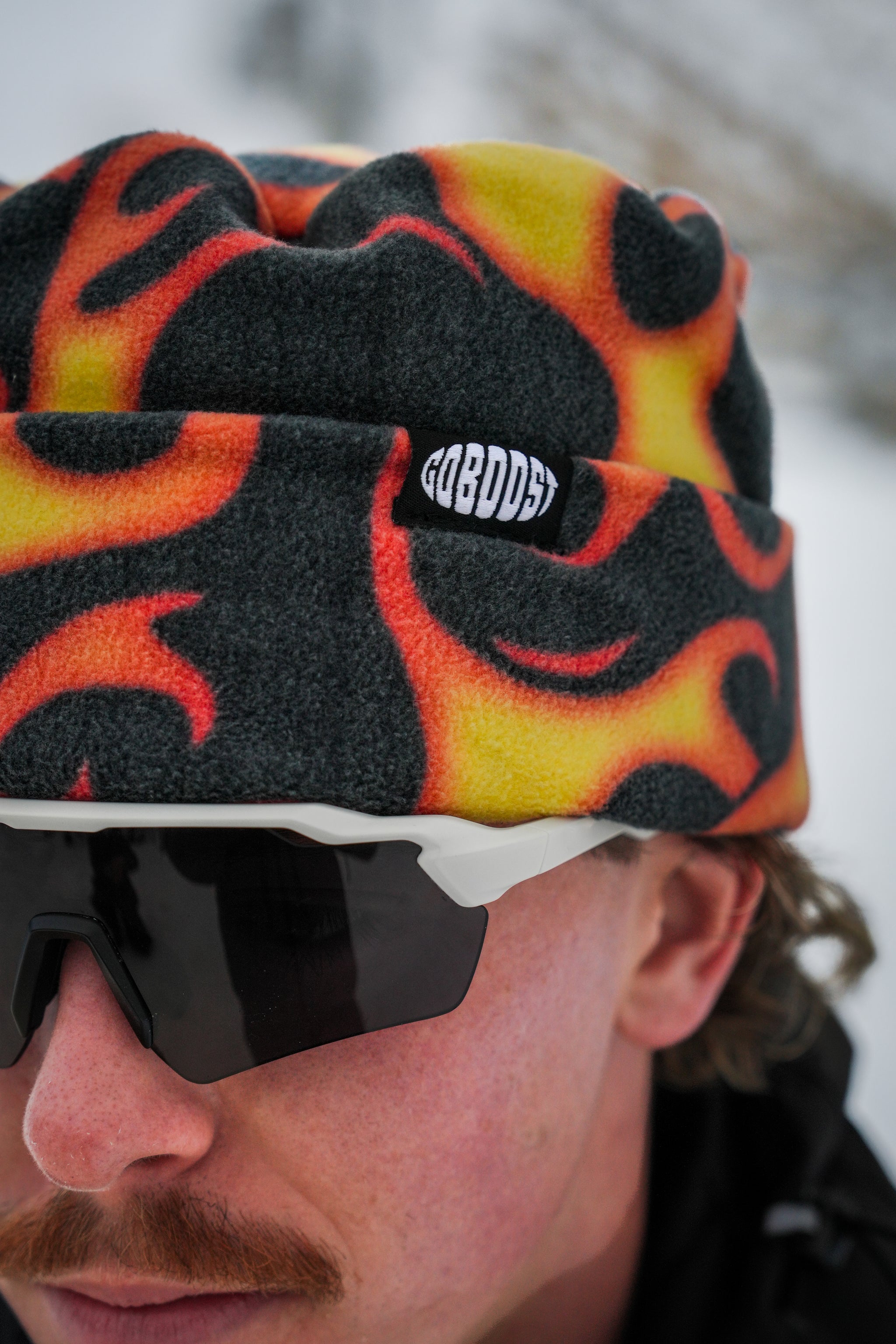 Vintage Flame Beanie - Orange