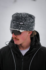 Washed Spider Web Beanie - Grey