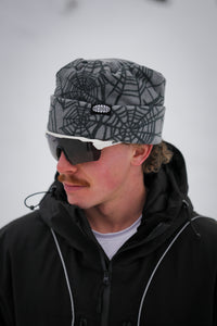 Washed Spider Web Beanie - Grey