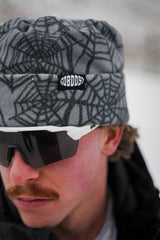 Washed Spider Web Beanie - Grey