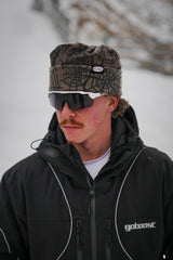 Washed Spider Web Beanie - Brown