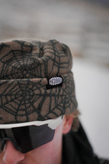 Washed Spider Web Beanie - Brown
