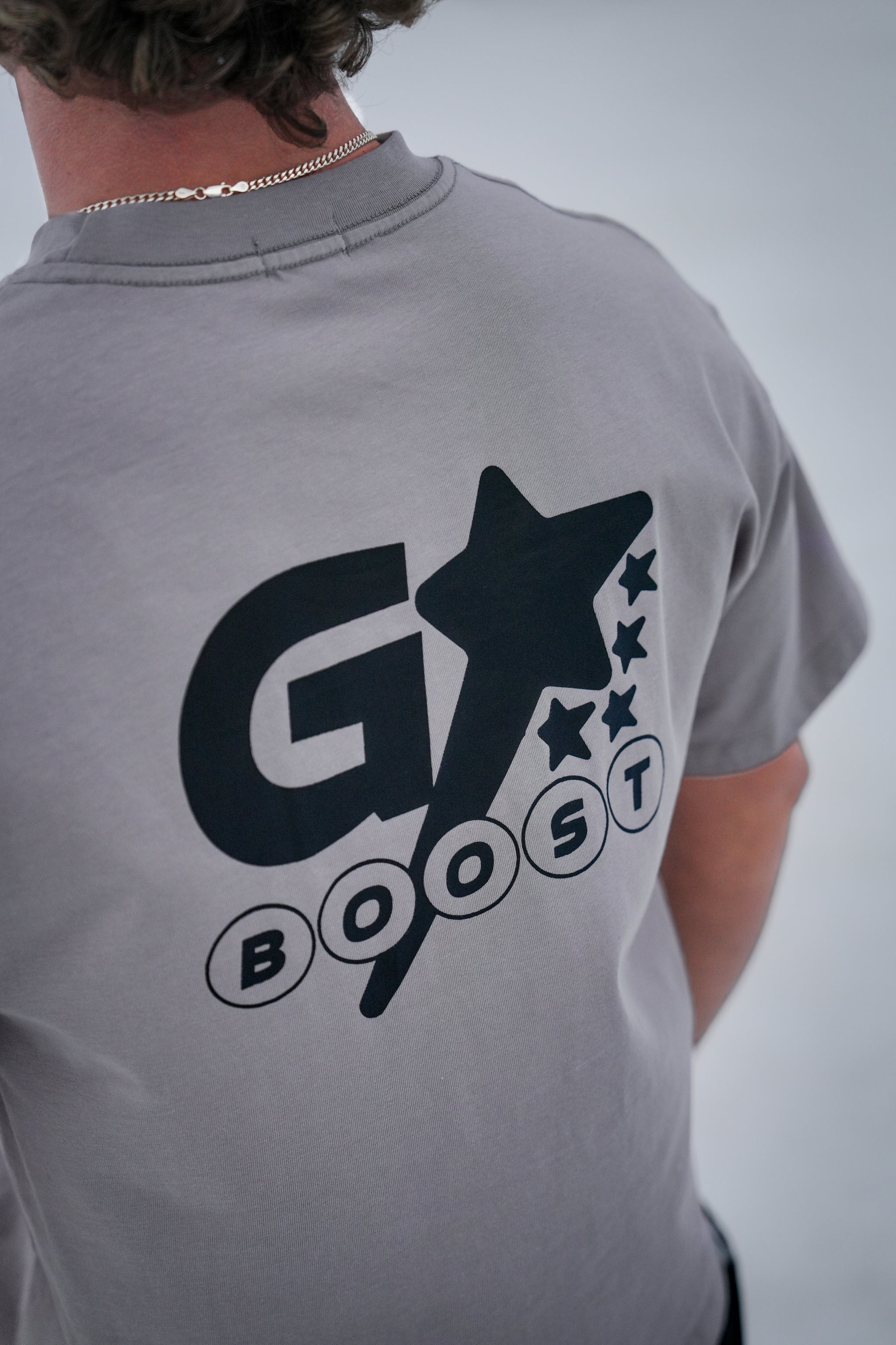 Five Stars Boxy T-Shirt - Grey