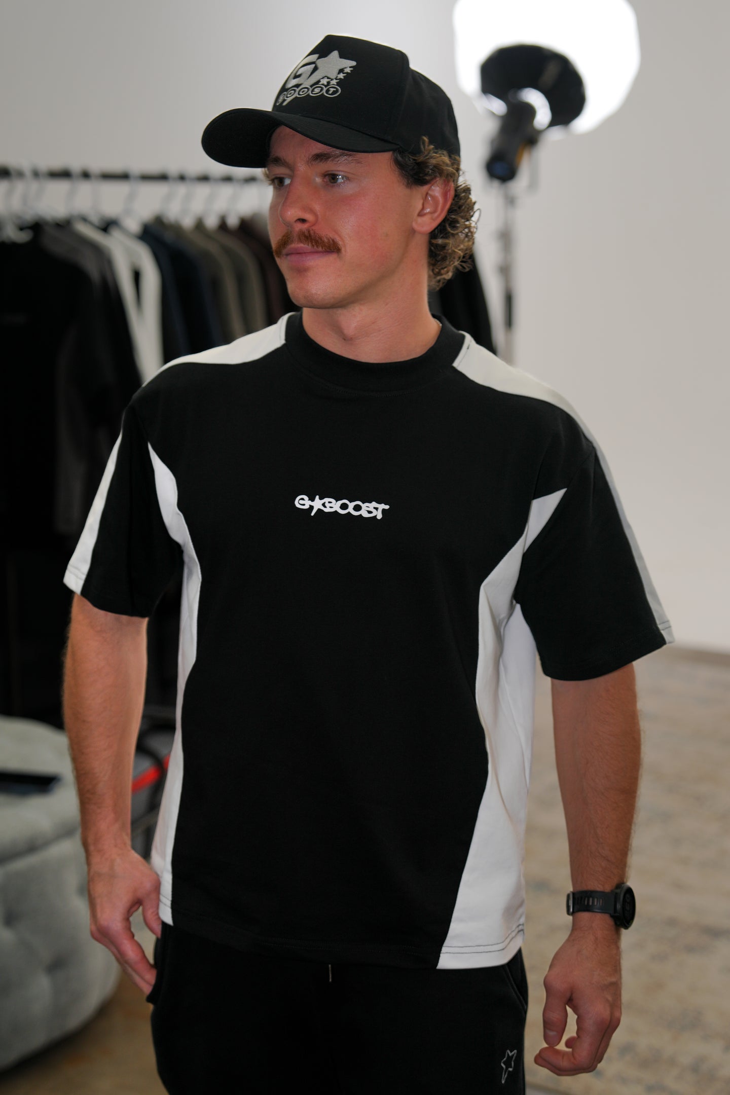 Panel T-Shirt - Black and White