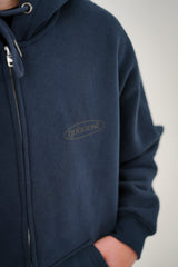 Bungee Cord Zip Hoodie - Navy