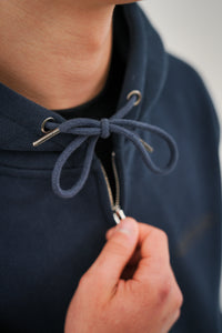 Bungee Cord Zip Hoodie - Navy