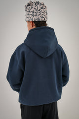 Bungee Cord Zip Hoodie - Navy