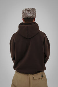 Bungee Cord Zip Hoodie - Cocoa