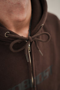 Bungee Cord Zip Hoodie - Cocoa