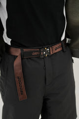 Italic Metal Belt - Brown