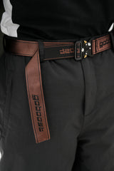 Italic Metal Belt - Brown