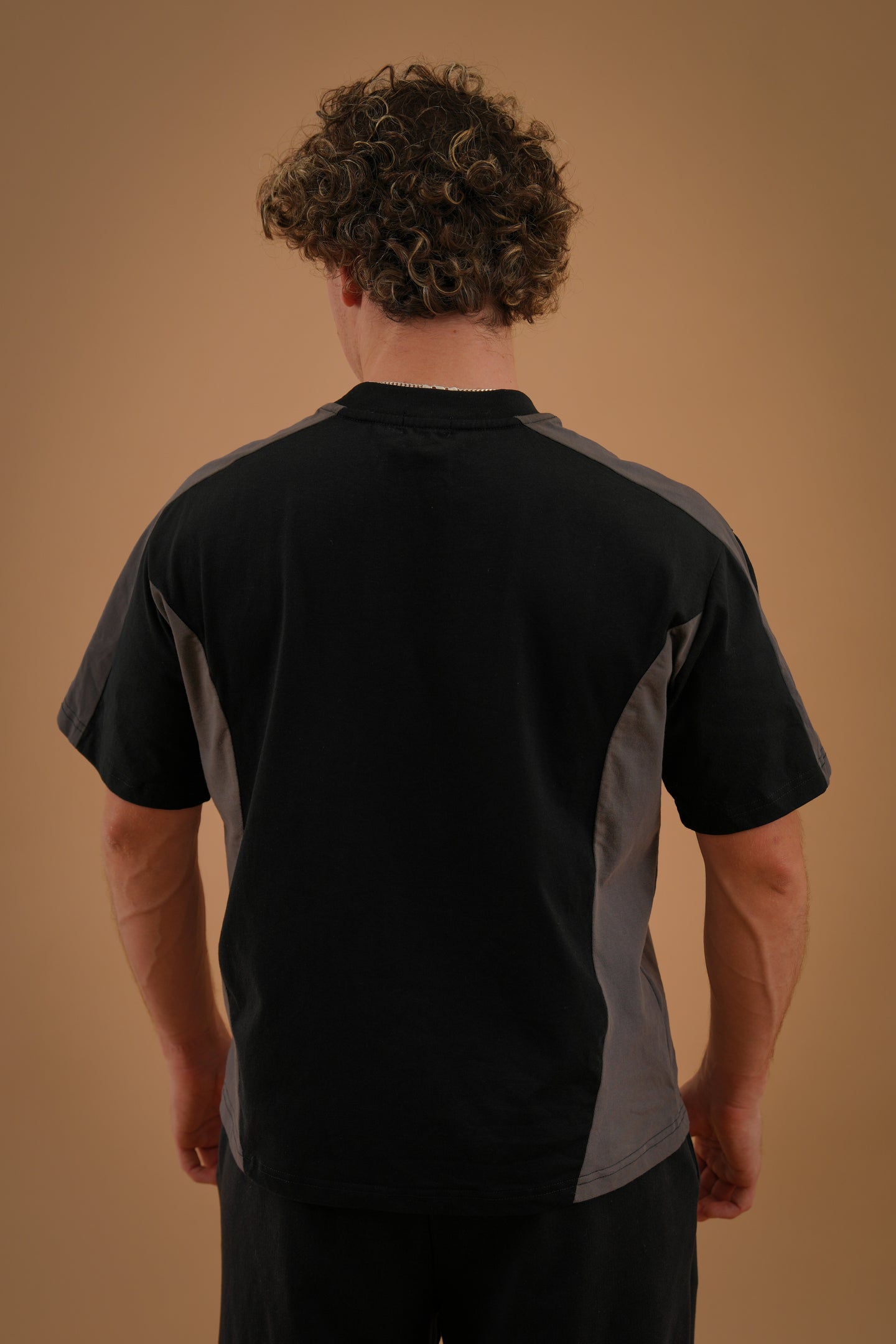 Panel T-Shirt - Black and Grey