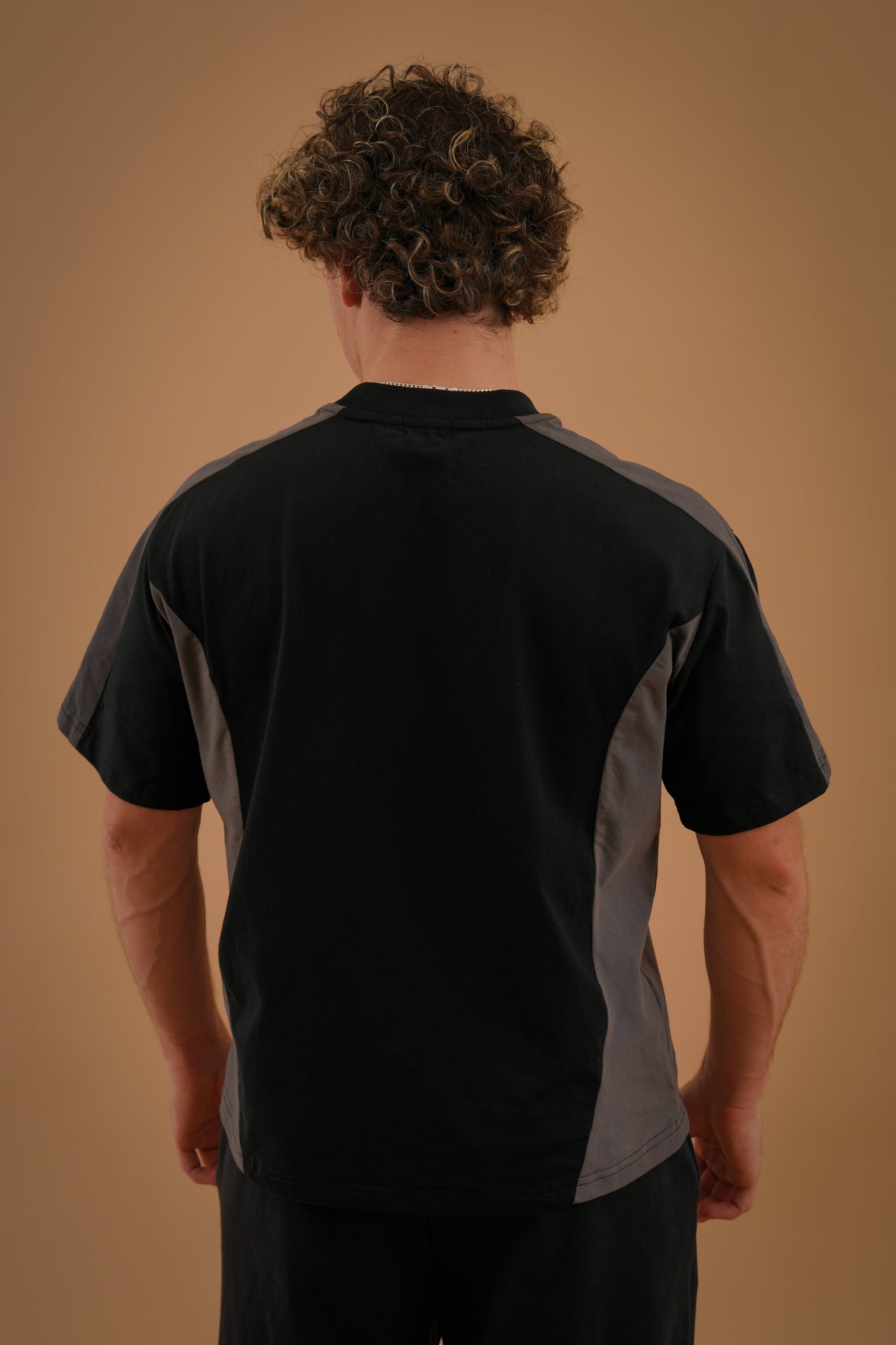 Panel T-Shirt - Black and Grey