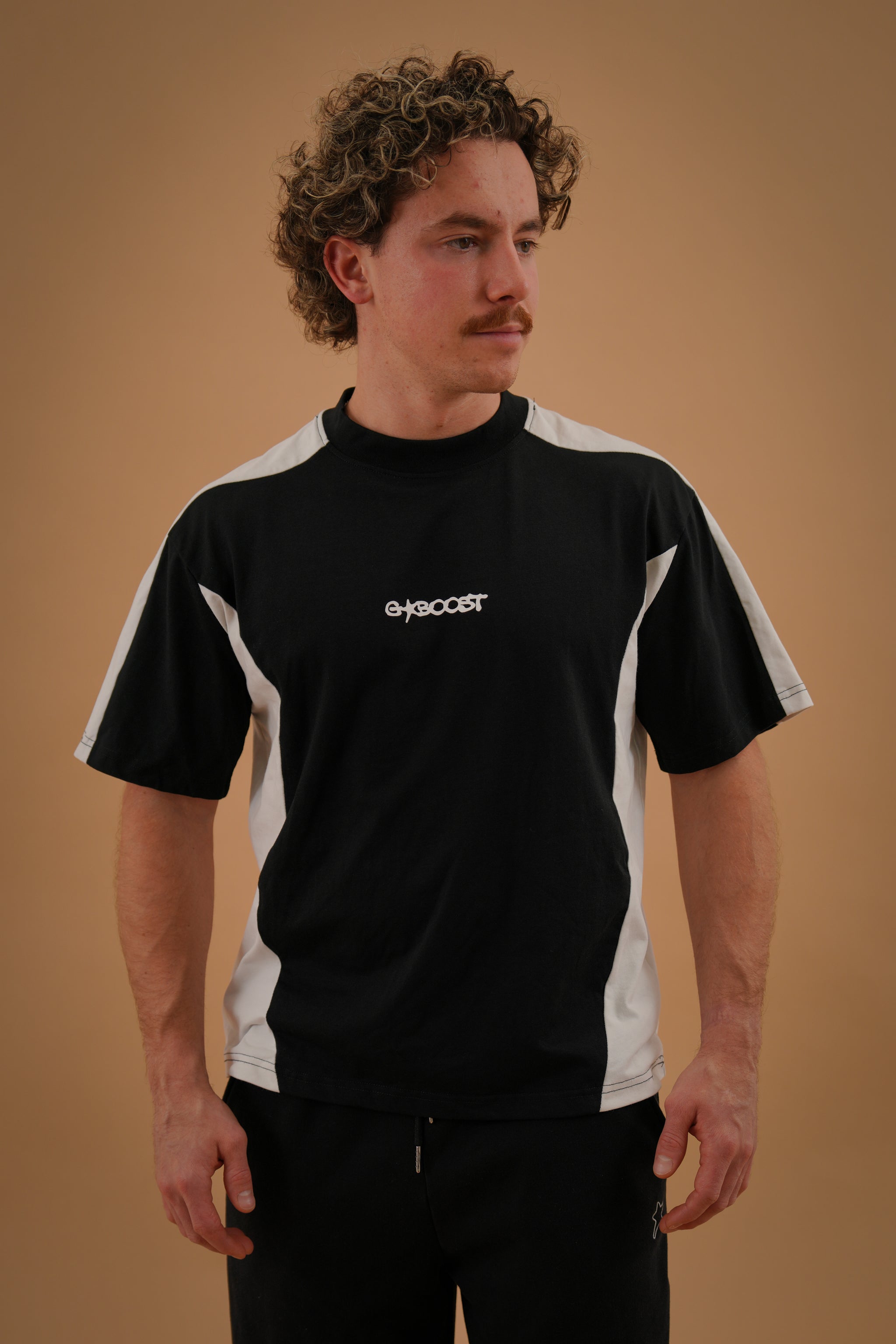 Panel T-Shirt - Black and White