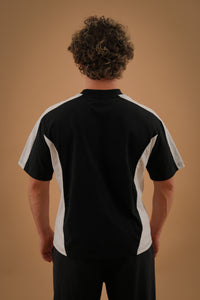 Panel T-Shirt - Black and White