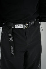 Graffiti Metal Belt - Grey